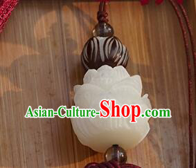 Top Handmade Tassel Pendant Jade Carving Lotus Sword Tassels Top Handmade Tassel Pendant Jade Carving Lotus Sword Tassels