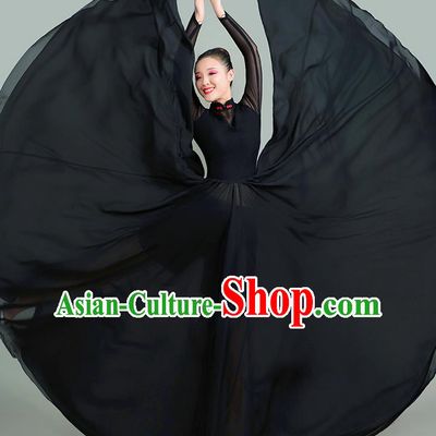 Chinese Opening Dance Black Dress Women Group Chorus Clothing Classical Dance Costume