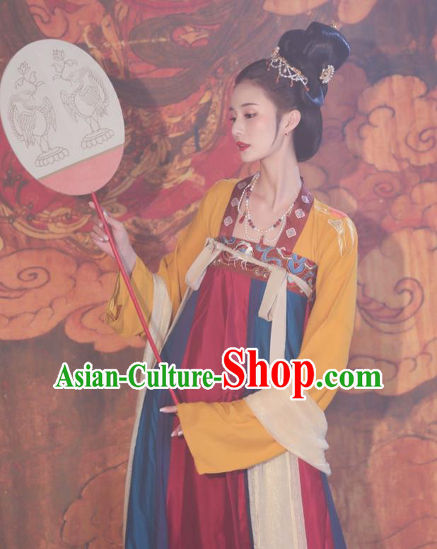 China Hanfu Dress Tang Dynasty Empress Clothing Ancient Court Woman Costumes China Hanfu Dress Tang Dynasty Empress Clothing Ancient Court Woman Costumes