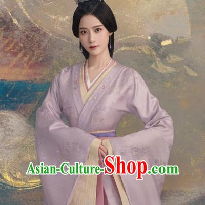 Chinese Ancient Noble Woman Clothing TV Series Love Like The Galaxy He Zhaojun Dresses Han Dynasty Royal Countess Garment Costumes