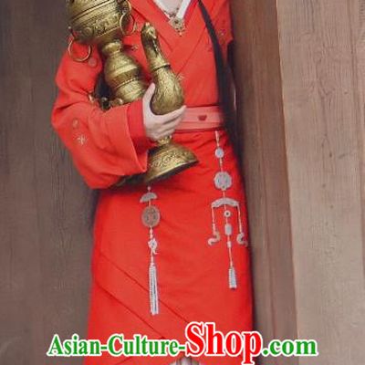 Chinese Ancient Noble Lady Clothing TV Series Love Like The Galaxy Cheng Shao Shang Red Dress Han Dynasty Princess Garment Costumes
