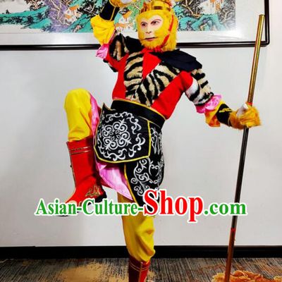 China Journey to the West Sun Wukong Outfit Beijing Opera Monkey King Costumes