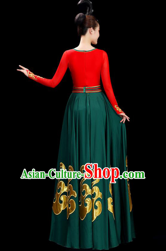 China Classical Dance Dress Women Group Show Costume Opening Dance Clothing China Classical Dance Dress Women Group Show Costume Opening Dance Clothing