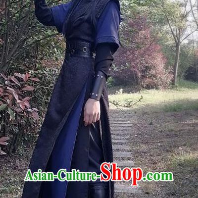 China Young Hero Costume Ancient Swordsman Clothing Sha Po Lang Gu Yun Garments