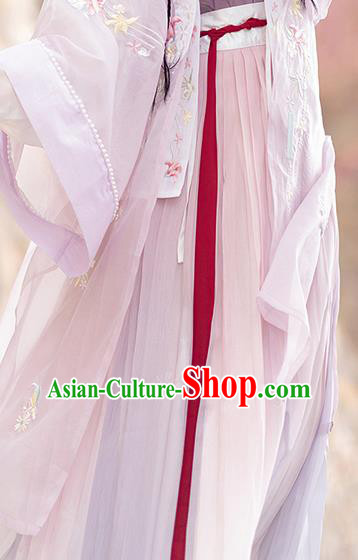 China Ming Dynasty Princess Purple Dresses Ancient Noble Lady Garment Costumes Hanfu Embroidered Clothing China Ming Dynasty Princess Purple Dresses Ancient Noble Lady Garment Costumes Hanfu Embroidered Clothing