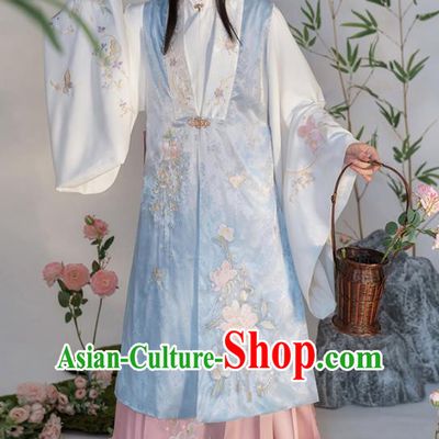 China Ancient Noble Lady Garment Costumes Hanfu Embroidered Clothing Ming Dynasty Princess Dresses