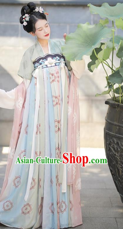China Ancient Princess Garment Costumes Traditional Hanfu Ruqun Dresses Tang Dynasty Palace Lady Clothing