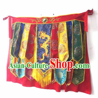 China Fiesta Parade Master Embroidered Costume Folk Dance God Clothing Nuo Opera Immortal Combat Skirt