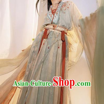 China Northern and Southern Dynasties Royal Princess Clothing Ancient Court Lady Garment Costumes Traditional Hanfu Dresses Complete Set
