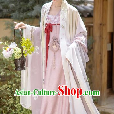 China Tang Dynasty Court Empress Clothing Ancient Noble Woman Garment Costumes Traditional Embroidered Hanfu Dresses