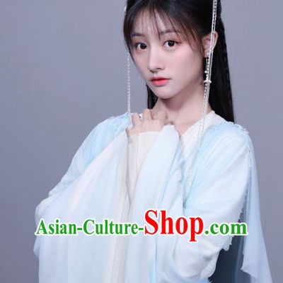 TV Series Dragon Girl Clothing Immortal Samsara Zhao Lan Blue Dress China Ancient Fairy Princess Costumes
