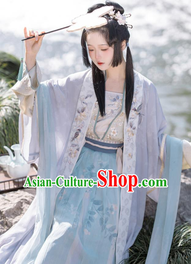 China Song Dynasty Noble Woman Costumes Traditional Embroidered Hanfu Dresses Ancient Royal Princess Clothing China Song Dynasty Noble Woman Costumes Traditional Embroidered Hanfu Dresses Ancient Royal Princess Clothing