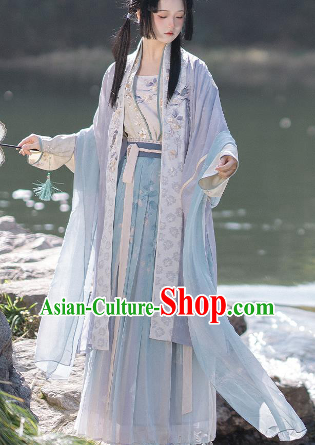 China Song Dynasty Noble Woman Costumes Traditional Embroidered Hanfu Dresses Ancient Royal Princess Clothing China Song Dynasty Noble Woman Costumes Traditional Embroidered Hanfu Dresses Ancient Royal Princess Clothing