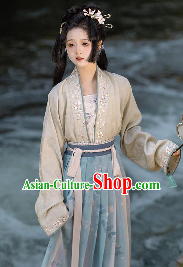 China Song Dynasty Noble Woman Costumes Traditional Embroidered Hanfu Dresses Ancient Royal Princess Clothing China Song Dynasty Noble Woman Costumes Traditional Embroidered Hanfu Dresses Ancient Royal Princess Clothing