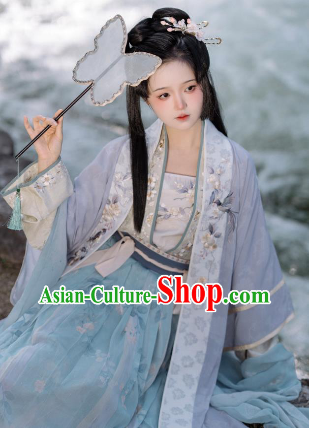 China Song Dynasty Noble Woman Costumes Traditional Embroidered Hanfu Dresses Ancient Royal Princess Clothing China Song Dynasty Noble Woman Costumes Traditional Embroidered Hanfu Dresses Ancient Royal Princess Clothing
