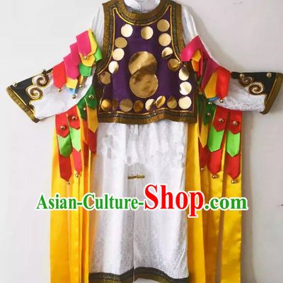 Chinese Nuo Opera Master Clothing Sacrifice God Dancing Garments Witchcraft Performance Costumes