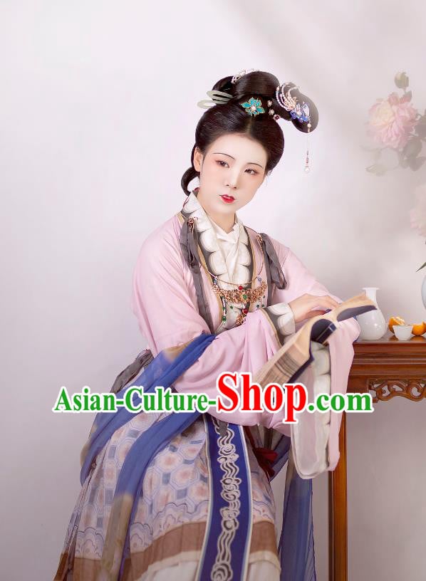 Chinese Song Dynasty Royal Empress Dresses Traditional Court Hanfu Ancient Goddess Garment Costumes Chinese Song Dynasty Royal Empress Dresses Traditional Court Hanfu Ancient Goddess Garment Costumes