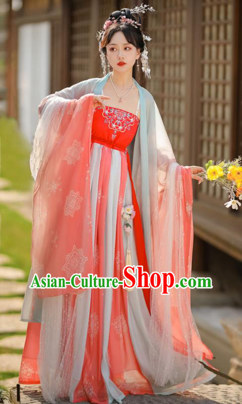 China Ancient Princess Hezi Clothing Tang Dynasty Garment Costumes Traditional Fairy Hanfu Dresses China Ancient Princess Hezi Clothing Tang Dynasty Garment Costumes Traditional Fairy Hanfu Dresses