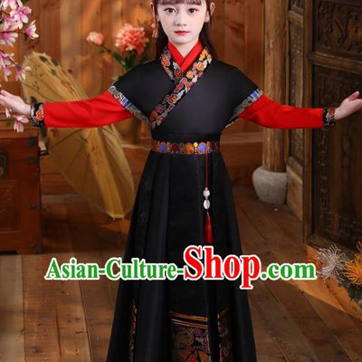 Children Day Hanfu Clothing Girl Stage Performance Costume Chinese Folk Dance Fashion Swordsman Outfit