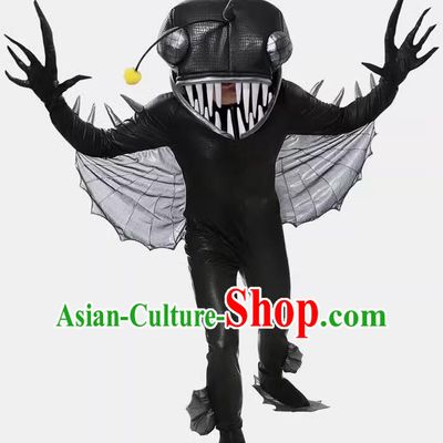 Halloween Fish Monster Fashion Cosplay Performance Costume Stingray Costume Manta Ray Clothing for Adults and Children