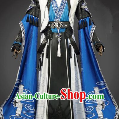 Ancient Swordsman Costumes Cosplay Taoist Priest Clothes Jian Xia Qing Yuan NPC He Meng Clothing