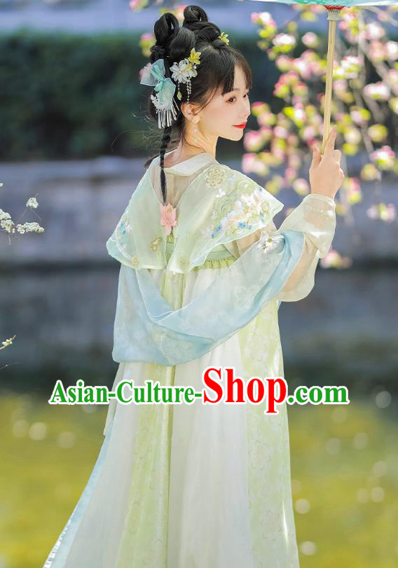 China Hanfu Green Dresses Ancient Young Lady Clothing Traditional Costumes China Hanfu Green Dresses Ancient Young Lady Clothing Traditional Costumes