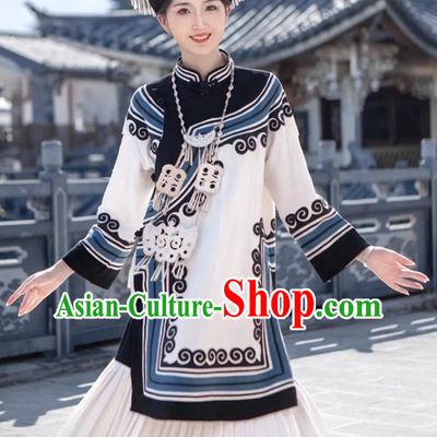 Yi Traditional Handmade Ancasano Costume Super Fairy Chinese Style Travel Photography Ethnic Style Photography Art Photography Clothing