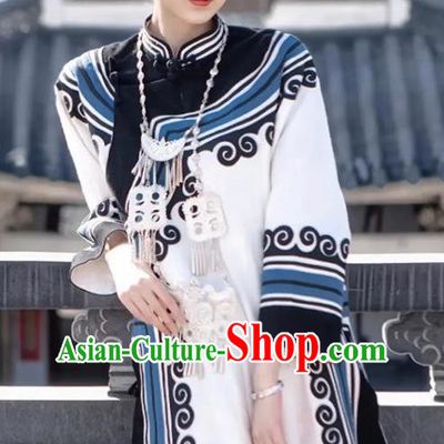 Yi Traditional Handmade Ancasano Costume Super Fairy Chinese Style Travel Photography Ethnic Style Photography Art Photography Clothing
