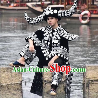 Miao Costumes Ethnic Minority Costumes Tourist Attractions Photo Boutique Male Miao King Suit