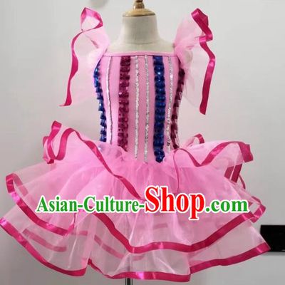 Children Girl Princess Dress Sequin Tutu Skirt Gauze Dance Costume