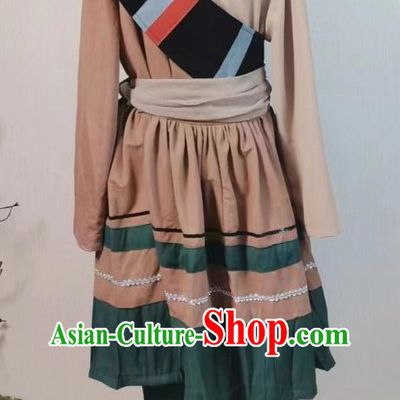 Ethnic Folk Dance Aga People Dance Ethnic Minority Stage Group Dance Costumes