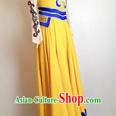 Mongolian Top Bowl Dancer Minority Costume Inner Mongolia Adult Lady Dance Costume Big Swing Skirt Stage Costume