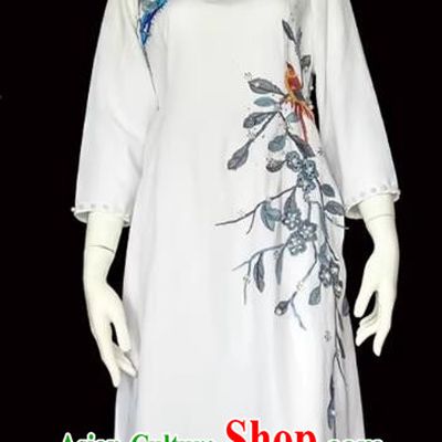 Ethnic Minority Costume Kinh Women Clothing Vietnam Ao Dai