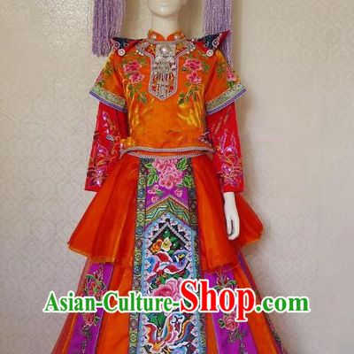 Guangxi Ethnic Minority Performance Costumes Zhuang Costumes Etiquette Costumes Singer Costumes