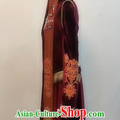 Tibetan Ethnic Minorities Upside Down Dance Costume Dance Drama Zhaojun Out Of The Fortress Dance Excerpt Dance Performance Costume