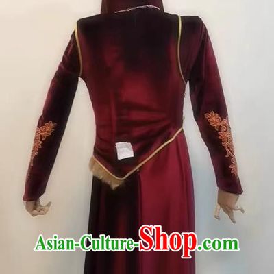 Tibetan Ethnic Minorities Upside Down Dance Costume Dance Drama Zhaojun Out Of The Fortress Dance Excerpt Dance Performance Costume