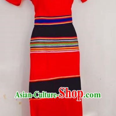 China Ethnic Yunnan Lincang Wa Minority Women Dance Costumes Of Various Ethnic Minorities Traditional Festival Costumes