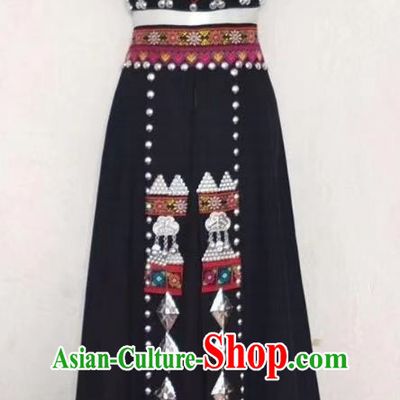 China Ethnic Yunnan Honghe Hani Minority Costumes Minority Festival Costumes Dance Performance Costumes