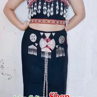 China Ethnic Yunnan Honghe Hani Minority Costumes National Traditional Cultural Festival Costumes Various Performance Costumes Stage Drama Costumes
