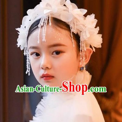 Flower Children Handmade Lace Dress Flower Girl Wedding Dress Hair Accessories Headwear