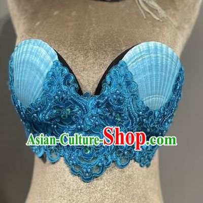Ocean Wind Mermaid Princess Scallop Bra Natural Shell Bra Pearl Shark Performance Costumes