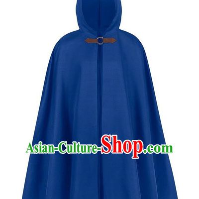 Retro Solid Color Hooded Cloak Halloween Adult Cosplay Ranger Medieval Traveler Cloak Loose Costume