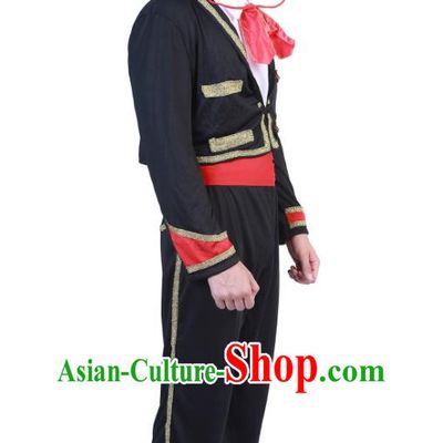 Mexican Traditional Costume Performance Costume Men Big Brim Hat Clothes Suit Day Of The Dead National Dance Props Costume