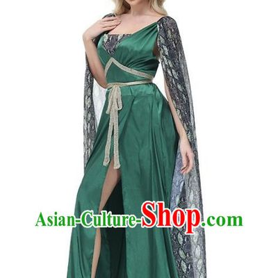 Adults Play Snake Demon Medusa Dress Halloween Greek Mythology Character Cosplay Costume