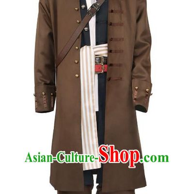 Captain Costume Suit Adult Cosplay Robber Uniform Large Size