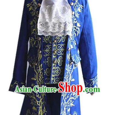 Blue Prince Clothes Suit Cosplay Royal Retro Court Costume