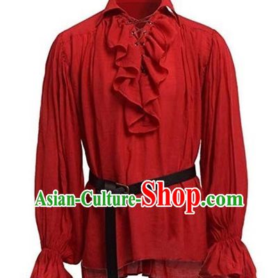 Medieval Retro Lace Collar Shirt Adult Puff Sleeves Loose Pullover Top Opera Court Dress Bottoming Shirt