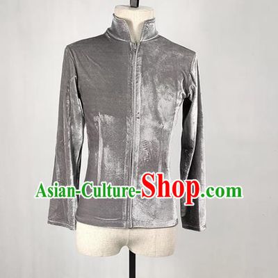 Men Ballet Adult Ballet Dance Training Suit Long Sleeved Golden Velvet