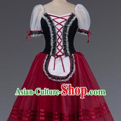 Professional Ballet Dance Performance Costume Ballet Fairy Puff Sleeve Long Skirt Children Tutu Skirt Girl