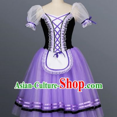 Professional Ballet Dance Performance Costume Ballet Fairy Puff Sleeve Long Skirt Children Tutu Skirt Girl